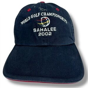 VTG Ahead World Golf Championships Sahalee 2002 NEC Dad Hat Navy Red Strapback
